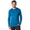 Merino.tech Maglia Termica Lana Merino - 100% Maglia Trekking Uomo Manica Lunga Merino Wool (Medium, 190 Pacific Blue)