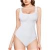 Nebility Body Contenitivo Modellante Donna Guaina Contenitiva Shapewear Intimo Snellente Pancia Piatta Dimagrante Shaping Addominale Canotta Canottiera Tops (Bianco, XL)