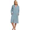 Suzy & Me Vestaglia da donna 100% cotone con cerniera, Salvia, 18-20