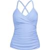 Ocean Blues Tankini da donna con scollo a V e controllo della pancia, Blu mare, M