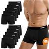 YESWEL Boxer Uomo Cotone da 10 Pezzi, Mutande Boxer per Uomo Morbide e Traspiranti, Intimo Resistente, Aderente e Confortevole da Indossare Ogni Giorno (10x Nero, 3XL)