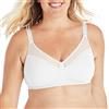Playtex Women's 18 Hour Smoothing Minimizer Wirefree Bra US4697, White, 42D
