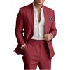 Botong Abito da uomo in lino per matrimoni estivi con risvolto Groosmen Smoking Business Suit