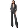 Botong Abiti da Donna 2 Pezzi Set con Revers a Picco Eleganti Abiti da Donna Pantaloni Eleganti Casual Formali Smoking, Grigio, XS