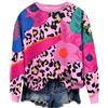 AIMITAG Autunno Wildflower Felpa Donna Casual Manica Lunga Stampato Fiori Camicie Boho Cottagecore Floreale Autunno Pullover, Rosa, Medium