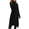 JayscreateEU Vestito da Donna in Maglia Invernale Autunnale Manica Lunga con Collo Alto e Cintura A-Linea Midi Pullover con Rollkragen, Nero , M