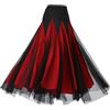LOVIVER Gonna da ballo latina da donna, gonna lunga, vestiti, gonna altalena, costume da ballo per la pratica della danza Cha, rosso l