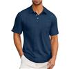 Generic WINWUQB - Polo da uomo a maniche corte, leggera, da golf, casual, con colletto, traspirante, morbida, da lavoro, classica maglietta estiva di base, Marina Militare, 4XL
