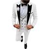 Botong Uomo 3 PC Tacca Risvolto Abiti Da Sposa Singolo Petto Sposo Smoking Vestito Affari Casual Wear Giacca Pantaloni Gilet Set