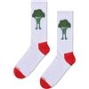 Happy Socks Broccoli - Calzini da ginnastica, bianco, 41-46