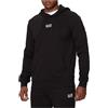 EA7 Uomo Felpa con Cappuccio in Jersey, Black/White, S
