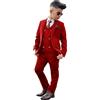Botong Formale Ragazzo Vestito 3 PC Peak Risvolto Fiore Ragazzi Smoking Blazer Gilet Pantaloni per Bambini Dresswear Suit