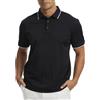 AMZSPORT Polo Uomo Manica Corta Asciugatura Rapida Traspirante Sportiva Golf Tennis T-Shirt per L'Ufficio Outdoor Casual