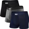 SAXX Underwear Co. Biancheria intima da uomo con sacchetto Vibe Super Soft Trunk 3Pk, Nero/Grigio/Navy, Small