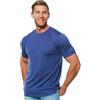 Merino.tech T Shirt Lana Merino - Intimo Termico Uomo Lana Merinos - Maglietta Trekking Uomo con Strato Base Leggero (Windsor Blue Henley, Small)