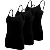 BQTQ 3 Pezzi Canotta Donna Tank Top Senza Maniche Canottiera Regolabile Spalline