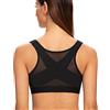 MELENECA Donna Reggiseno Posturale con Chiusura Frontale Post Chirurgia Supporto per la Schiena - Senza Ferretto Non Imbottito Schwarz 3F