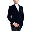 Botong Giacca da uomo doppiopetto in velluto con risvolto tacca smoking giacca da festa di nozze abbigliamento casual