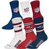 NFL Calzini unisex, confezione da 6 squadre, 6 paia di calzini Crew Socks, Football, logo, misto cotone, New England Patriots Mix, 39-42