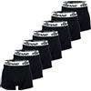 Ellesse Yema, boxer da uomo, confezione da 7 pezzi, con logo, senza intervento, cotone elasticizzato, nero/bianco., XL