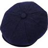ZRWASKA® Cappellini piatti da uomo UK 8 pannelli Peaky Flat Baker Boy Cappelli in lana - Gatsby Tweed Tessuto di lana stile Newsboy Donna Baker 1920s Cappello piatto da uomo tinta unita a spina di