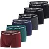 JACK & JONES - Confezione da 6 boxer da uomo, in cotone, elasticizzati, stile retrò, nero/rosso/verde/blu/grigio, taglie S/M/L/XL/XXL/3XL/4XL/5XL/6XL/7XL/8XL, XL