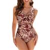 WIN.MAX Costumi da Bagno Interi per Donna Scollo a V Costume Intero Donna con Controllo della Pancia Monokini con arricciature, per Coppe da D a G