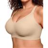 Vertvie Senza cuciture Jelly Bra senza fili copertura di supporto completo | Senza ferretto, push-up, reggiseno invisibile, comodo bralette per tutti i giorni e sport, per curve regolari e taglie forti