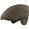 Hut Breiter Breiter Berretto Invernale da Uomo con Paraorecchie Flatcap Berretto Piato con Visiera Basco Scozzese 100% Lana Protezione per Le Orecchie - Pieghevole Delicato e Comodo Antracite Tinta Unita 59