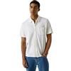 GUESS Uomo Camicia Manica Corta M6GP02KE731 Cotone Bianco L