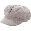 FSSTUD Cappelli da donna in corduroy, 8 pannelli, cappello a visiera vintage, stile strillone, da carrettiere, da pittore, cappello da tour, Grigio, 7 1/8
