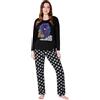 Wednesday Pigiama Donna - Pigiama Cotone Donna Lungo a Maniche Lunghe S-XL- Pigiama Due Pezzi mercoledì Addams Invernale Autunnale