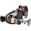 Amagogo Funky Steampunk Occhiali Puntelli per foto Lenti colorate Occhiali Punk Lente oculare Uomo Occhiali da sole per Cosplay Halloween Fancy, Blu