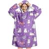 Queenshin Felpa Coperta con Cappuccio e Maniche Donna Uomo Oversize Hoodie | Verde Coperta Portatile Super Morbida Calda Comoda Invernale Regalo Compleanno Natale per Adulti Adolescentee Divano e Casa