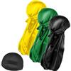 Molain 3 Cappucci da Uomo in Seta E 1 Cuffia Durag Setosa con Coda Lunga Elastica Morbida Traspirante Setosa Perfetta per Onde 360/720 Oro XL/Taglia Unica