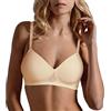 LEPEL 1 Pezzo Reggiseno 470 in Cotone Coppe Preformate Senza Ferretto. Cipria 4C