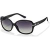 Polaroid - P8419 - Occhiali da sole Donna Rettangolare - Lenti: Grey Faded Polarized, Montatura: Black (Kih) - Materiale leggero - Custodia protettiva inclusa, 58