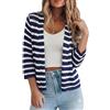 Kistore Cardigan da donna all'uncinetto estivo kimono manica a 3/4 da donna casual aperto davanti scollo a V coprispalle per abito da festa, M