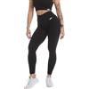 FGM04 Donna - Leggings Leopardo 2.0, Sportivi da Donna, Push Up, XS-S/M-L, Animalier, Vita Alta, 92% Poliammide 8% Estelan, Aderente, Regular Fit (IT, Testo, XS, S, Regular, Regular, Nero)