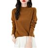 Chanyarn Maglione da Donna in 100% Lana Merino Collo Alto Demi Lavorato a Maglia Senza Cuciture a Maniche Lunghe