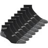 PUMA 8 Pack Low Cut Socks Calzini Sportivi, Carbone, 9-13 Uomo
