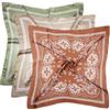 DOOBO 3 foulard in raso da 60 cm, sciarpa per capelli in seta, bandana in seta, sciarpa per collo per donne e ragazze, Marrone, cachi, verde chiaro, taglia unica