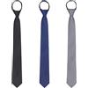 WANYING Cravatta Stretta 6cm Pre-legato con Cerniera per Uomo Business Casual Lunghezza 48cm