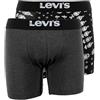 Levi's Calecons e Slips Bandana Boxer Brief 2p 001 Black Combo, Nero , S