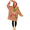 Harry Potter Felpa Donna Felpa Coperta con Cappuccio Felpe Oversize Taglia Unica (Rosso)