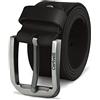 Cartvelli Cintura uomo in pelle premium Made in Germany con confezione regalo - cintura in vera pelle 40mm Nero M19s-130