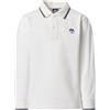 NORTH SAILS Polo Bambino ML in piqué di Cotone Bio con Lettering