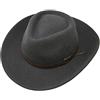Borges & Scott Hardy Fedora Leggero con Bordo Largo, Fascia in Pelle, 100% Feltro di Lana, deformabile per Portare in Viaggio, Resistente all'Acqua