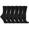 Gentle Grip - 6 paia di calzini diabetici donna senza fascia elastica stampati 37-42 EU, nero, 37-42