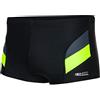 Aqua Speed Aron Costume da Bagno Corto Elastico para Uomo | Calzoncini da Bagno | UV-Protection | 03. Nero/Grigio/Giallo Fluo | Taglia: 5XL